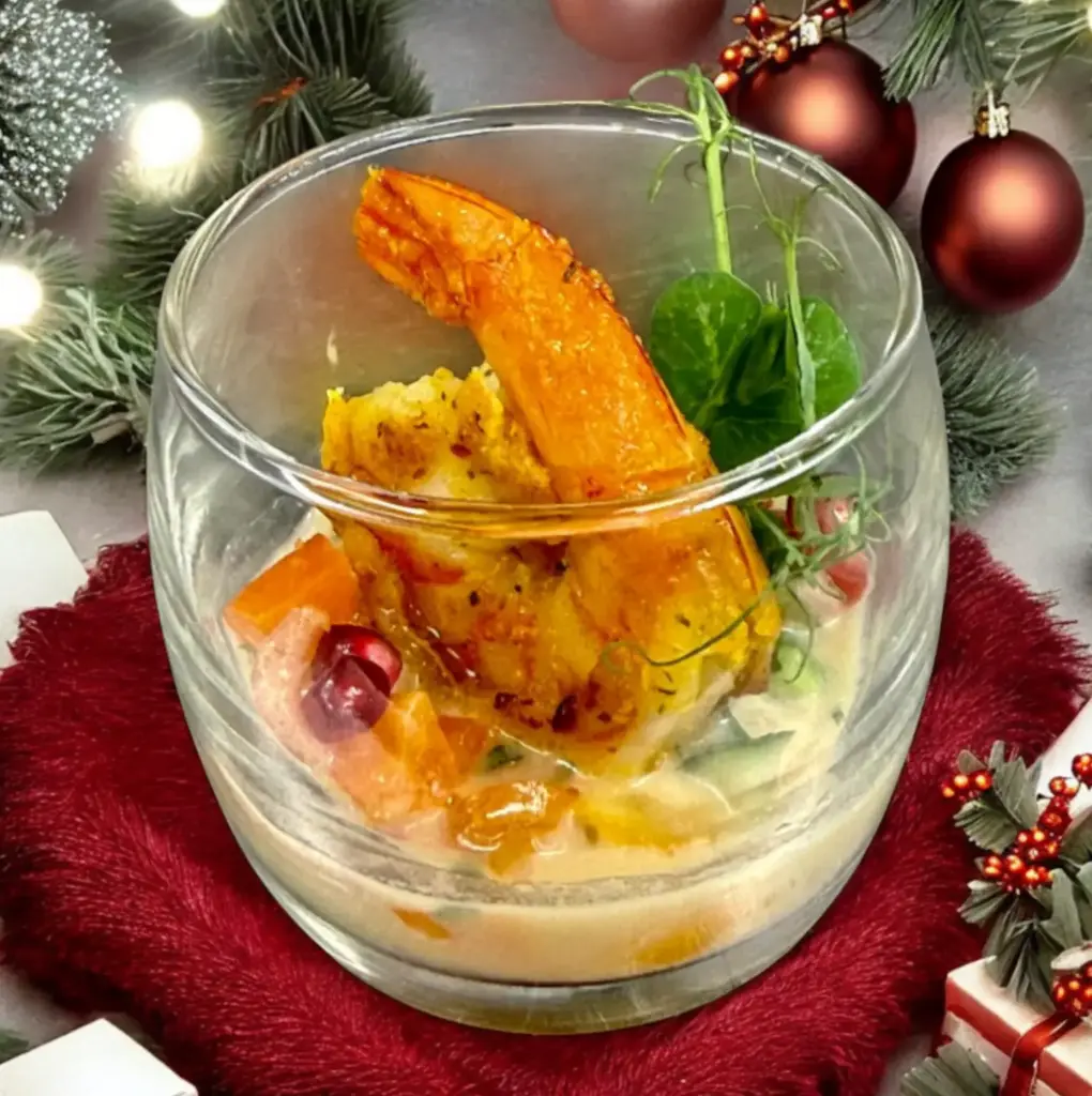 Citrus coconut shrimp bite