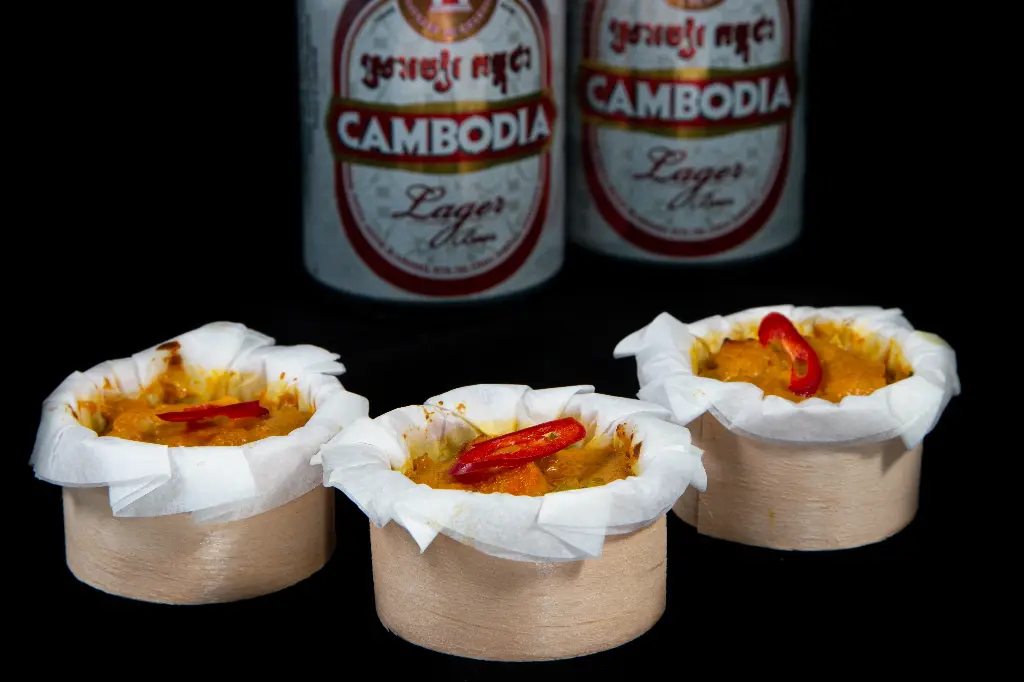 Cambodjaanse mini amok met vis