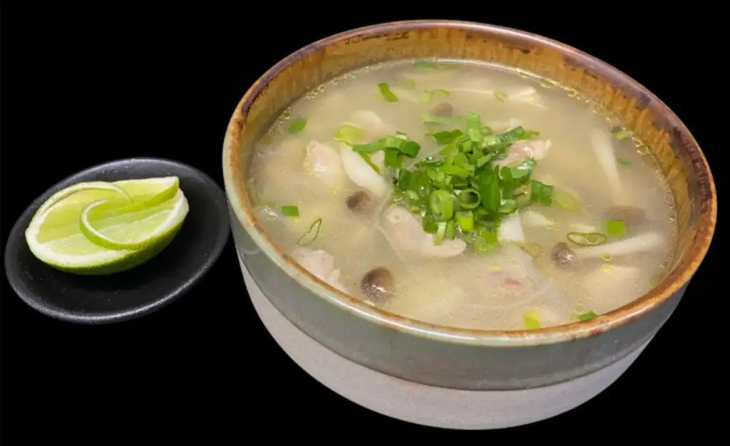 Citroengras soep met kip