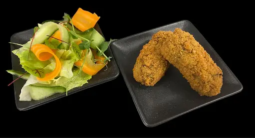Zeewier kroketten met groentjes 