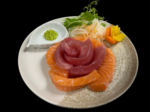 Sashimi van tonijn en zalm
